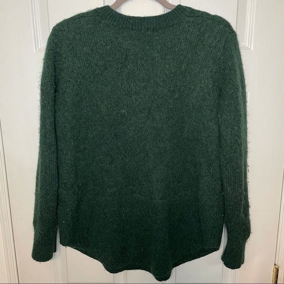 & Other Stories Wool Alpaca Green Cozy Crewneck Pullover Sweater Medium - Picture 3 of 6